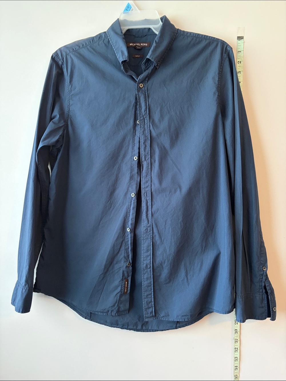 Michael Kors Men's Slate Blue Long-Sleeve Button-Down Shirt